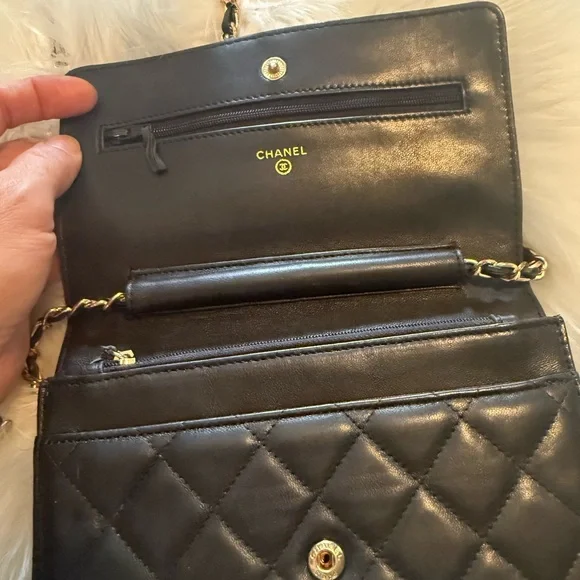 Chanel Black Quilted Crossbody Bag WOC - Picture 3 of 10